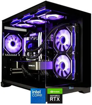HYPER CYBER Rage Q Gaming PC Desktop Computer Intel Core i5-14600K, NVIDIA GeForce RTX 4070 Ti SUPER, 32GB DDR5, 1TB SSD, Windows 11 Home, VR Ready, RGB Lighting, WiFi, Ready to Use