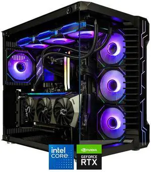 HYPER CYBER Rage R Gaming PC Desktop Computer Intel Core i5-14600K, NVIDIA GeForce RTX 5060, 32GB DDR5, 1TB SSD, Windows 11 Home, VR Ready, RGB Lighting, WiFi, Ready to Use