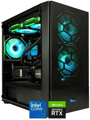 HYPER CYBER Rage W Gaming PC Desktop Computer Intel Core i5-14600K, NVIDIA GeForce RTX 3080, 32GB DDR5, 1TB SSD, Windows 11 Home, VR Ready, RGB Lighting, WiFi, Ready to Use