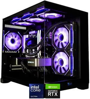 HYPER CYBER Rage Q Gaming PC Desktop Computer Intel Core Ultra 7 265K, Nvidia Geforce RTX 5070, 32GB DDR5, 1TB SSD, Windows 11 Home, VR Ready, RGB Lighting, WiFi, Ready to Use