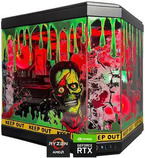 HYPER CYBER ZOMBIE Gaming PC Desktop Computer  AMD Ryzen 7 9800X3D NVIDIA GeForce RTX 5080 32GB DDR5|4TB SSD, Windows 11 Home, VR Ready, RGB Lighting, WiFi, Ready to Use