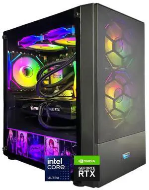 HYPER CYBER GAME Gaming PC Desktop Computer, Intel Core Ultra 7 265K GeForce RTX 5060 32GB|1TB , Windows 11 Home, VR Ready, RGB Lighting, WiFi, Ready to Use HYPER CYBER GAME Gaming PC Desktop Computer, Intel Core Ultra 7 265K GeForce RTX 5060 32GB|1TB , Windows 11 Home, VR Ready, RGB Lighting, WiFi, Ready to Use