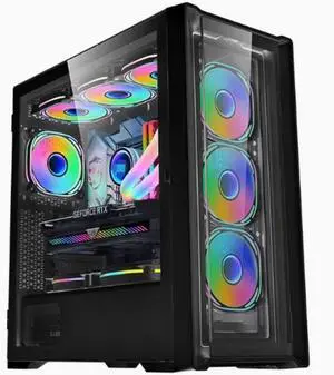 Hyper Cyber NOVA Gaming Desktop AMD Ryzen 7 7800X3D, NVIDIA GeForce RTX 5070, 32GB DDR5, 4TB SSD, Windows 11 Home, RGB Lighting, WiFi, Ready to Use