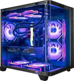Hyper Cyber PULSE Gaming Desktop AMD Ryzen 7 7800X3D, NVIDIA GeForce RTX 5050, 32GB DDR5, 1TB SSD, WIN11 Home, RGB Lighting, Ready to Use