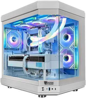 Hyper Cyber ULTRA WHITE Gaming Desktop AMD Ryzen 7 9800X3D, NVIDIA GeForce RTX 5070, 32GB DDR5, 1TB SSD, Windows 11 Home, VR Ready, RGB Lighting, WiFi, Ready to Use, Custom Cooler Display. Hyper Cyber ULTRA WHITE Gaming Desktop AMD Ryzen 7 9800X3D, NVIDIA GeForce RTX 5070, 32GB DDR5, 1TB SSD, Windows 11 Home, VR Ready, RGB Lighting, WiFi, Ready to Use, Custom Cooler Display.