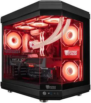 Hyper Cyber ULTRA BLACK Gaming Desktop AMD Ryzen 9 9950X3D, AMD Radeon RX 9070 XT, 32GB DDR5, 4TB SSD, Windows 11 Home, Custom Cooler Display, Internal Mini Display, RGB Lighting, WiFi, Ready to Use Hyper Cyber ULTRA BLACK Gaming Desktop AMD Ryzen 9 9950X3D, AMD Radeon RX 9070 XT, 32GB DDR5, 4TB SSD, Windows 11 Home, Custom Cooler Display, Internal Mini Display, RGB Lighting, WiFi, Ready to Use
