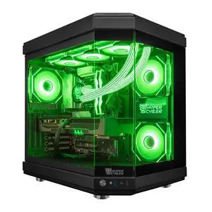 Hyper Cyber ULTRA BLACK Gaming Desktop AMD Ryzen 9 9950X3D, NVIDIA GeForce RTX 5090, 64GB DDR5, 2TB SSD, Windows 11 Home, Custom Cooler Display, Internal Mini Display, RGB Lighting, WiFi, Ready to Use Hyper Cyber ULTRA BLACK Gaming Desktop AMD Ryzen 9 9950X3D, NVIDIA GeForce RTX 5090, 64GB DDR5, 2TB SSD, Windows 11 Home, Custom Cooler Display, Internal Mini Display, RGB Lighting, WiFi, Ready to Use