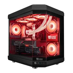 Hyper Cyber ULTRA BLACK Gaming Desktop AMD Ryzen 9 9950X3D, NVIDIA GeForce RTX 5080, 64GB DDR5, 4TB SSD, Windows 11 Home, Custom Cooler Display, Internal Mini Display, RGB Lighting, WiFi, Ready to Use Hyper Cyber ULTRA BLACK Gaming Desktop AMD Ryzen 9 9950X3D, NVIDIA GeForce RTX 5080, 64GB DDR5, 4TB SSD, Windows 11 Home, Custom Cooler Display, Internal Mini Display, RGB Lighting, WiFi, Ready to Use