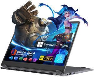 TPV 2 in 1 Laptop Computer, 15.6" 16GB DDR4 512GB SSD Touchscreen Notebook, AMD Ryzen R3 3200U(Up to 3.5 GHz), Radeon Vega 3, 1920x1080 FHD Display, Windows 11 Pro, Wifi, BT5.1 RJ45, Blacklit Keyboard