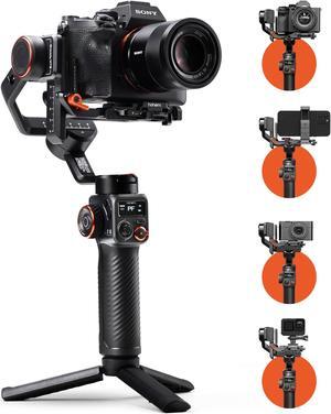 hohem iSteady MT2 Gimbal Stabilizer for Camera, Upgrade 3-Axis Gimbal for Mirrorless/Pocket Camera/Action Camera/Smartphone, OLED Display, Gimbal Stabilizer for Canon/Sony/Nikon/iPhone