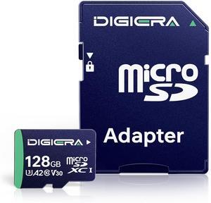Digiera 128GB CT100 microSDXC UHS-I Memory Card with Adapter - up to 100MB/s, C10, U3, V30, 4K UHD, A2, Micro SD Card for Smartphones, Tablets, Cameras, Gaming Consoles, and Drones Digiera 128GB CT100 microSDXC UHS-I Memory Card with Adapter - up to 100MB/s, C10, U3, V30, 4K UHD, A2, Micro SD Card for Smartphones, Tablets, Cameras, Gaming Consoles, and Drones