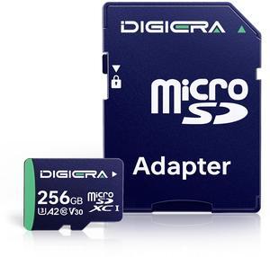 Digiera 256GB CT100 microSDXC UHS-I Memory Card with Adapter - up to 100MB/s, C10, U3, V30, 4K UHD, A2, Micro SD Card for Smartphones, Tablets, Cameras, Gaming Consoles, and Drones Digiera 256GB CT100 microSDXC UHS-I Memory Card with Adapter - up to 100MB/s, C10, U3, V30, 4K UHD, A2, Micro SD Card for Smartphones, Tablets, Cameras, Gaming Consoles, and Drones