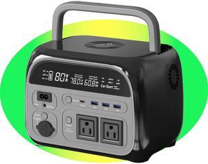 CTOLITY Portable Power Station 481Wh LiFePO Battery Backup 500W (600W peak) AC Outlets, Battery Power Supply, Solar Generator for Camping, Off-grid, Power Outage
