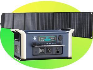 CTOLITY Portable Power Station, 1600W (Peak 3200W) Solar Generator, Full Charge in 1 hour, 1024wh LiFePO4 Battery for Home Backup, Power Outages, and Outdoor Camping 1600W+200W SOLAR PANEL