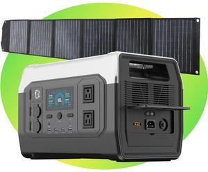 CTOLITY Portable Power Station, 1600W (Peak 3200W) Solar Generator, Full Charge in 1 hour, 1024wh LiFePO4 Battery for Home Backup, Power Outages, and Outdoor Camping 1600W+200W SOLAR PANEL