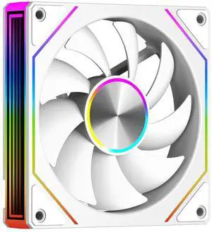 PCCOOLER CPS FG120 ARGB 120mm Normal Case Fan, 4-Pin PWM Low-Noise PC Fan, Infinity Mirror Frame, Dual-Sided Silicone Anti-Vibration Pads, Supports PWM Daisy-Chaining Control, White - Single Pack PCCOOLER CPS FG120 ARGB 120mm Normal Case Fan, 4-Pin PWM Low-Noise PC Fan, Infinity Mirror Frame, Dual-Sided Silicone Anti-Vibration Pads, Supports PWM Daisy-Chaining Control, White - Single Pack