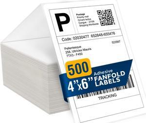 LabelMe 4x6 Thermal Labels - 4x6 Labels, Shipping Labels, 4x6 Fanfold Label Paper- Shipping Supplies & Small Business Essentials - Thermal Printer Labels for USPS, FedEx, UPS 500 Labels