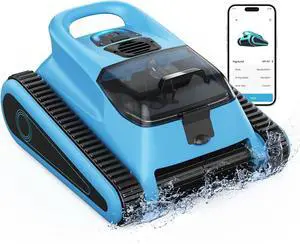Cordless Pool Vacuum Robot with App Control, Wall & Waterline Cleaning,150 Mins Runtime, Smart Navigation, Robotic Pool Cleaner for Inground & Above Ground Pools up to 2000 Sq.ft