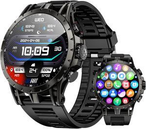 LOKMAT APPLLP 4 Smart Watch 1.508AMOLED Screen 466*466 Resolution SIM Card Slot Independent Calls Wi-Fi 180° Pull-Out Knob HD Camera Can Download Third-Party APP Software Android System 8.1