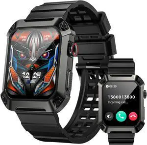 LOKMAT OCEAN 2 PRO Smart Watch 1.85-Inch Screen Zinc Alloy Material Bluetooth Call Information Push Heart Rate Sleep Blood Oxygen Health Monitoring IP68 Waterproof Sedentary Reminder Remote Control