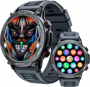 LOKMAT ZEUS 4 PRO Smart Watch 1.43 Inch AMOLED LCD IP68 Waterproof Heart Rate Blood Oxygen Sleep Body Temperature Health Monitoring Sos Emergency Call Bluetooth Call Message Reminder Raise Your Hand