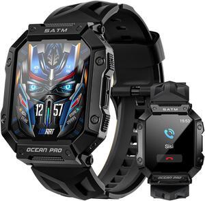LOKMAT OCEAN PRO Smart Watch 1.85-Inch Screen Information Reminder Heart Rate Blood Oxygen Sleep Monitoring Multiple Sports Functions Weather Remote Control Photography Music Control IP68 Outdoor