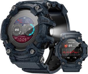 LOKMAT ATTACK GT smart watch multi-function Bluetooth call heart rate blood oxygen sleep health monitoring outdoor sports waterproof information push adult boy girl junior high school student Blue