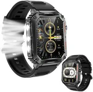 Men's smartwatch, IP68 waterproof, rugged and durable, supports Bluetooth calling (answering/making calls), 1.91-inch high-definition unisex display, 70-day battery life, and flashlight function. Gold Men's smartwatch, IP68 waterproof, rugged and durable, supports Bluetooth calling (answering/making calls), 1.91-inch high-definition unisex display, 70-day battery life, and flashlight function. Gold