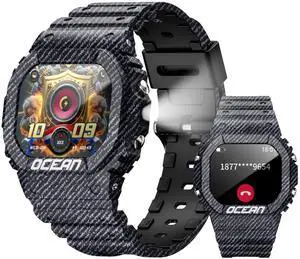 Ocean Sports Watch Features 1.75-Inch Screen, Bluetooth Call, Payment Reminders, 100+ Sports Functions, Outdoor Waterproof, Flashlight Function Ocean Sports Watch Features 1.75-Inch Screen, Bluetooth Call, Payment Reminders, 100+ Sports Functions, Outdoor Waterproof, Flashlight Function