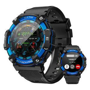 ATTACK 2 PRO sports watch features a 1.39-inch screen, Bluetooth calling, heart rate monitoring, sleep tracking, pedometer, health monitoring, over 100 sports functions, and IP68 water resistance Blue ATTACK 2 PRO sports watch features a 1.39-inch screen, Bluetooth calling, heart rate monitoring, sleep tracking, pedometer, health monitoring, over 100 sports functions, and IP68 water resistance Blue