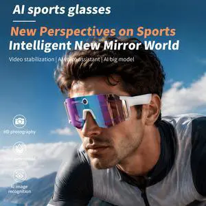 AI Smart Glasses with Camera 8MP, 4K Video, HD Camera Glasses for Men Women, Bluetooth Smart Sunglasses for Outdoor Sport, UV Protection, Stabilization, Voice Assistant, Long Battery Life, Waterproof AI Smart Glasses with Camera 8MP, 4K Video, HD Camera Glasses for Men Women, Bluetooth Smart Sunglasses for Outdoor Sport, UV Protection, Stabilization, Voice Assistant, Long Battery Life, Waterproof