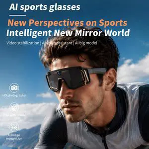 AI Smart Glasses with Camera 8MP, 4K Video, HD Camera Glasses for Men Women, Bluetooth Smart Sunglasses for Outdoor Sport, UV Protection, Stabilization, Voice Assistant, Long Battery Life, Waterproof AI Smart Glasses with Camera 8MP, 4K Video, HD Camera Glasses for Men Women, Bluetooth Smart Sunglasses for Outdoor Sport, UV Protection, Stabilization, Voice Assistant, Long Battery Life, Waterproof