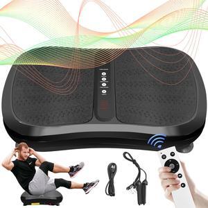 EVGTTI 330LBS XXL Vibration Plate Exercise Machine Whole Body Vibration Platform Machine, 99 Levels with Resistance Bands for Home Gym Training Equipment,Black