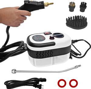 EVGTTI Handheld Steam Cleaner 2500W High-Pressure Portable Steam Cleaner with Fast Heat-Up Multiple Attachments and Deep Cleaning Power for Homes Cars Upholstery Kitchens White