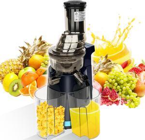 EVGTTI Cold Press Masticating Juicer 250W Easy Clean Design with 3.2-Inch Wide Feed Chute for Whole Fruits & Vegetables Maximizes Juice Yield & Nutrient Retention