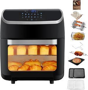 EVGTTI 13 Quart 10-in-1 Air Fryer Oven with Digital Timer, Touchscreen, and 10 Presets,Family Size Oven, Dishwasher-Safe Parts,Maximum Temperature to 400° F