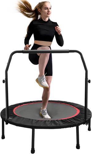 EVGTTI 48" Foldable Trampoline, 660LBS Fitness Trampoline, Indoor/Outdoor Jumping Workouts