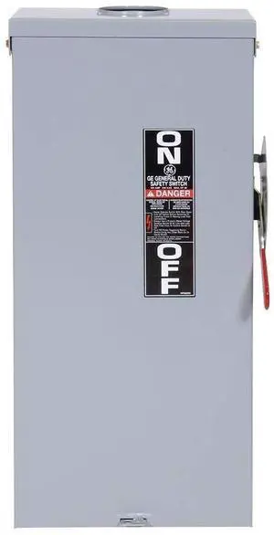 GE TG4323R 4 Wire 3 Pole Fusible Type TG General-Duty Safety Switch 240 Volt 100 Amp NEMA 3R Spec-Setter