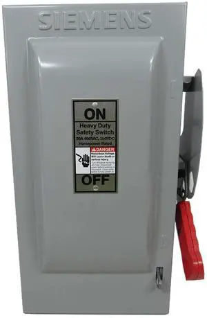 Siemens HF361 30-Amp 3 Pole 600-volt 3 Wire Fused Heavy Duty Safety Switches