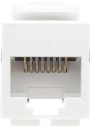 Leviton 41108-RW3 Category 3 QuickPort Connector, White