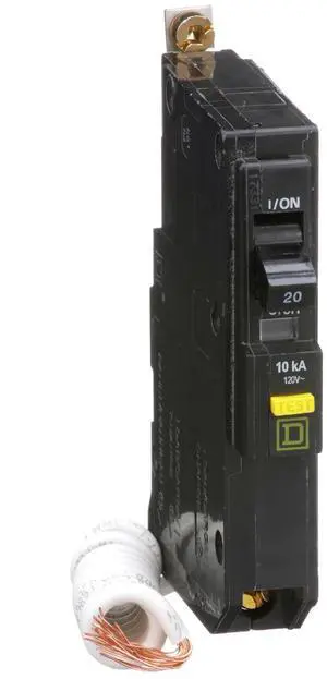 QOB120GFI SQUARE D Circuit Breaker Miniature Circuit Breaker (QOB-GFI) Ground Fault Protecting (Class A 6mA), 20A BOLT-IN