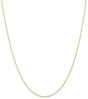 14k Yellow Gold .95mm 8R Carded Chain Necklace Fine Jewelry For Women Gifts For Her, 18"