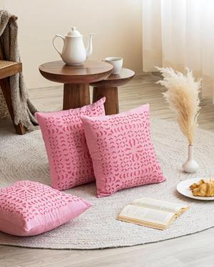 Expobazaar Cushion Cover Applique Makhana Design, Set Of 2