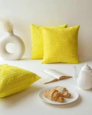 Expobazaar Cushion Cover Applique Gulchand Design, Set Of 2