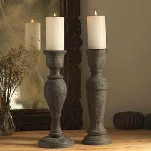 Expobazaar Decorative Wooden Centerpiece Candle Holder (2022918-2327)- 6" X 16"