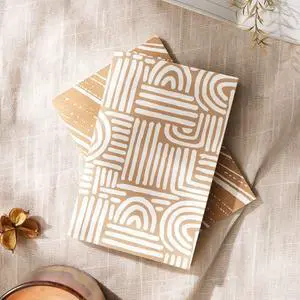 ExpoBazaar Soft Cover Brown Curves Note Book - Pack of 5