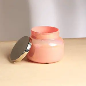 ExpoBazaar Scented Wax Candle Jar  Pink Lustre | Elegant & Aromatic Candle for Home & Office | Long-Lasting Burn & Soothing Fragrance | Perfect for Relaxation, Décor & Gifting