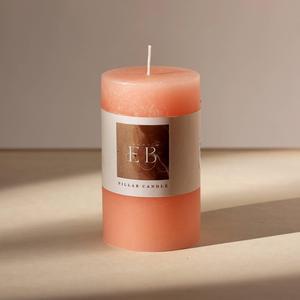 ExpoBazaar Rustic Pillar Candle (3" x 5")  Pink | Elegant & Long-Lasting Wax Candle for Home Décor | Soft Glow for Relaxation, Celebrations & Everyday Use | Perfect for Centerpieces & Lanterns