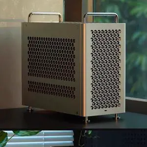 Gintol ZZAW B2 Pro all aluminum chassis computer case micro-ATX,mini-ITX motherboard/ATX/SFX power supply 240 water-cooled computer host small chassis B2 PRO mesh version (front panel opening)