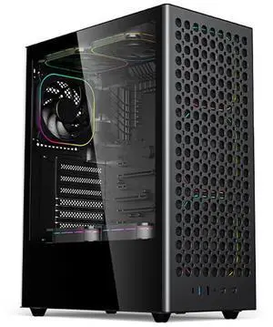 CH8+8N desktop micro atx case large board white main chassis side transparent home office business computer chassis